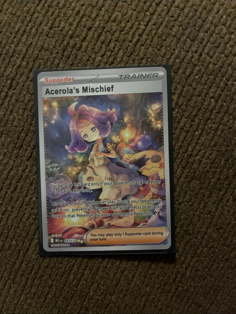 Trainer Card - Acerola's Mischief (Purple)